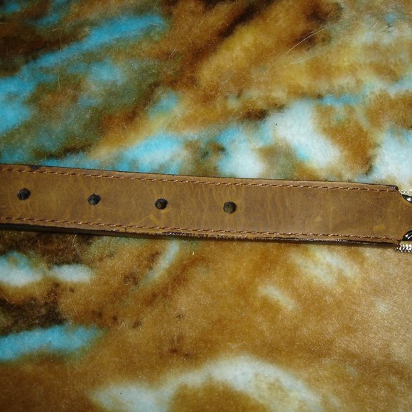 WMN\'S/JR\'S WESTERN SILVER GENUINE LEATHER BELT 32 main image 4